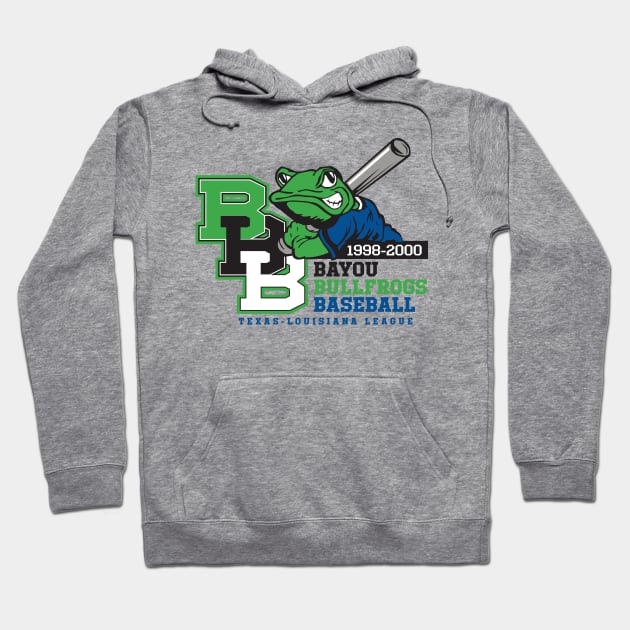 Bayou Bullfrogs Baseball Hoodie by MindsparkCreative